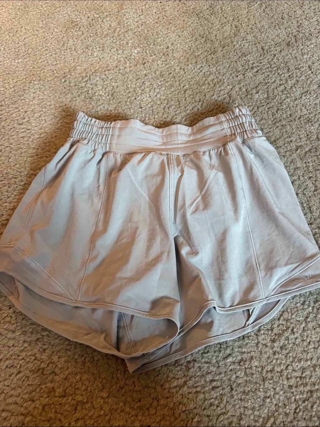 Women's Grey Athletic Shorts With Inner Liner